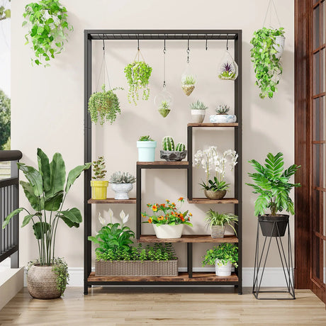 5 Tier Plant Stand - Tribesigns Indoor Ladder Shelf for Plants - Hurbane Home