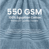 Premium Bath Towel Sets – 100% Egyptian Cotton, 550 GSM, 4 and 8-Piece Sets