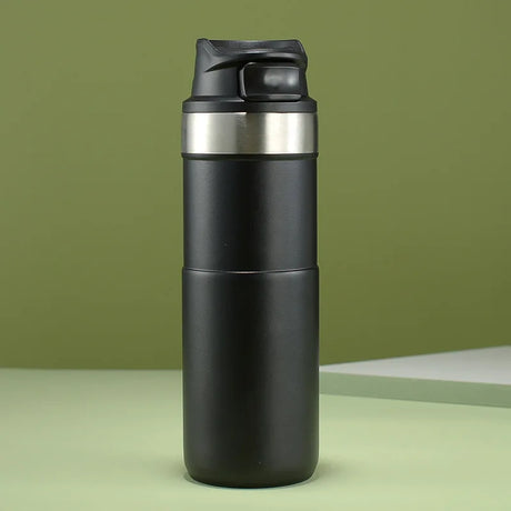 Stainless steel sports bottle for fitness and workouts
