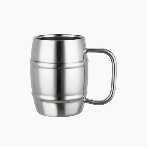 Keep drinks hot or cold for hours with our 450ml/500ml insulated stainless coffee cup—leak-proof, travel-ready, with ergonomic handle and rugged design.
