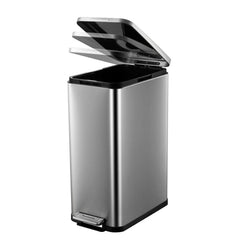 50L Kitchen Trash Can - Stainless Steel, Touchless, for Odor - Free Cleanliness - Stainless Steel Garbage Can - Hurbane Home