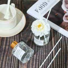 50ml Frosted Glass Rose Reed Diffuser - Aromatic Home Ambiance Solution - oil reed diffuser - Hurbane Home