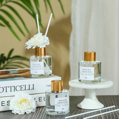 50ml Frosted Glass Rose Reed Diffuser - Aromatic Home Ambiance Solution - oil reed diffuser - Hurbane Home