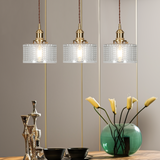 Lampsmodern-UK Vintage Cylinder Glass Pendant Light Adjustable 59 in Drop