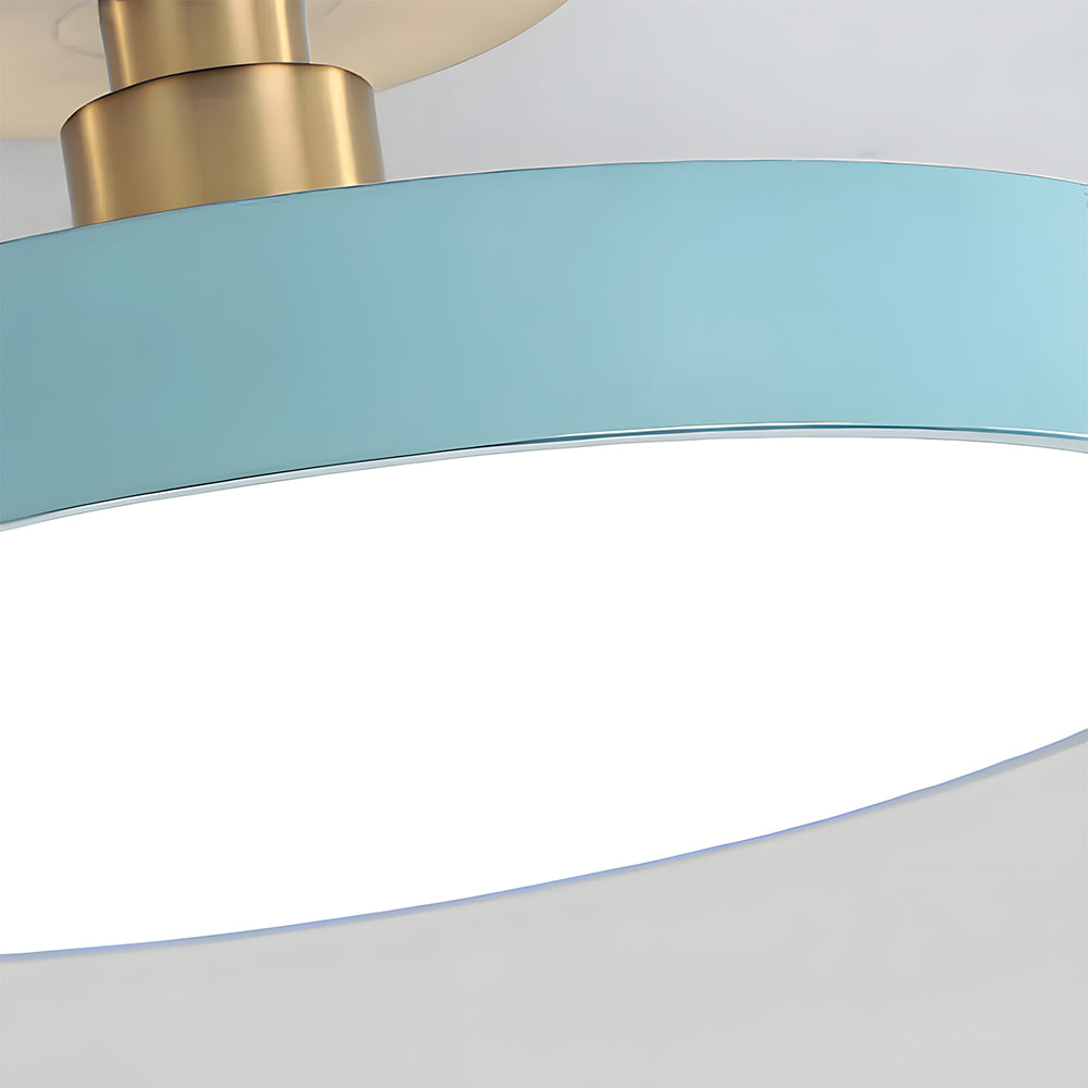 Lampsmodern-UK Circular LED Semi-Flush Ceiling Light 12in Acrylic