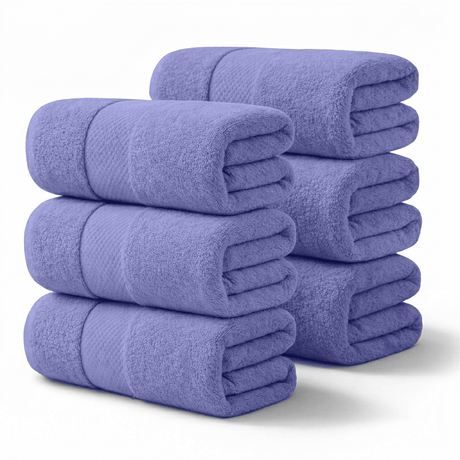6 - Piece Bath Sheet - 100% Cotton, Ultra - Absorbent, 550 GSM Extra Large Towels - Bath Towels - Hurbane Home