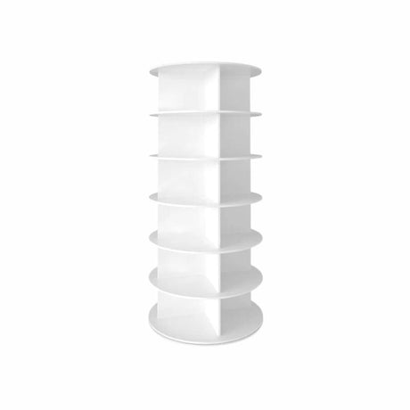 6 Tier Rotating Shoe Rack – 24 Pairs Spinning Tower Organizer White - Spinning Shoe Rack - Hurbane Home