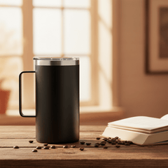 680ml Coffee Cup - Stainless Steel Insulated Travel Mug With Handle - Stainless Steel Coffee Mug - Hurbane Home