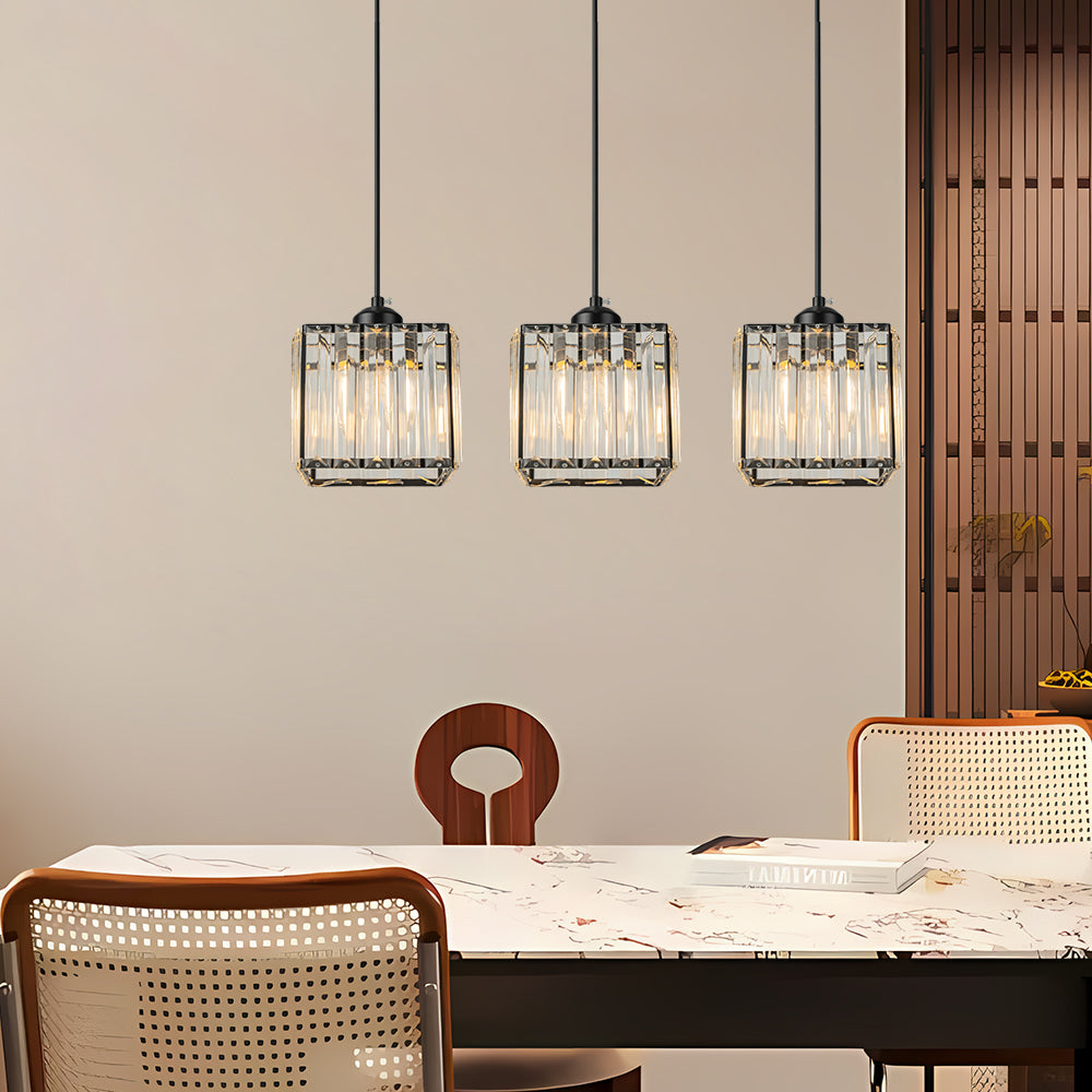Lampsmodern-UK Multi-Head Glass Pendant Light Black for Kitchen