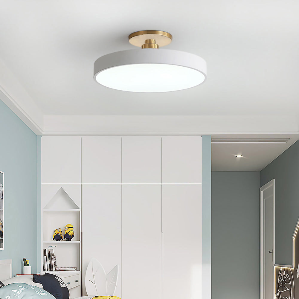 Lampsmodern-UK Circular LED Semi-Flush Ceiling Light 12in Acrylic