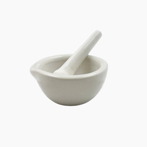 Compact 6ml Porcelain Mortar and Pestle Mini Milling Set