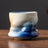 6oz Coffee Cup Ceramic - Vintage Mug with Lid for Espresso or Tea - Vintage Coffee Mugs - Hurbane Home
