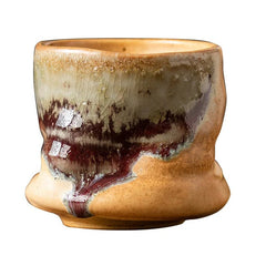 6oz Coffee Cup Ceramic - Vintage Mug with Lid for Espresso or Tea - Vintage Coffee Mugs - Hurbane Home