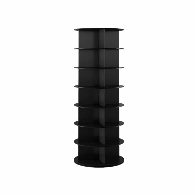 7 Tier Rotating Shoe Rack – 360° Spinning Tower Organizer Black - Spinning Shoe Rack - Hurbane Home