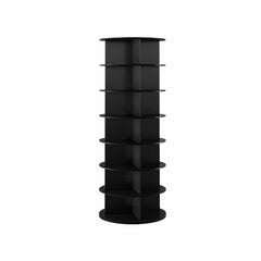 7 Tier Rotating Shoe Rack – 360° Spinning Tower Organizer Black - Spinning Shoe Rack - Hurbane Home