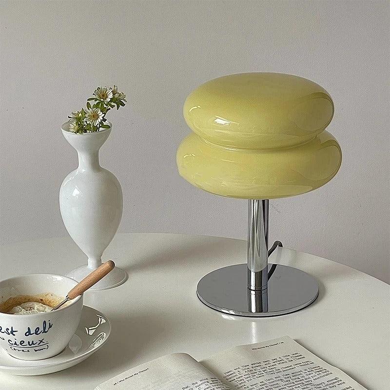 Elenorra Spinetta Retro Table Lamp Double Glass 11in H 7.1in