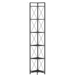 78 Tall Metal Shelving Unit – Industrial 6 - Tier Corner Rack - Hurbane Home