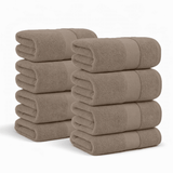 8 - Piece Extra Large Bath Sheets - 100% Cotton, 550 GSM, Jumbo 35x70 Inch Towels - Bath Towels - Hurbane Home
