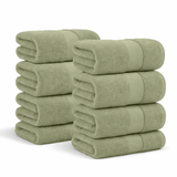 8 - Piece Extra Large Bath Sheets - 100% Cotton, 550 GSM, Jumbo 35x70 Inch Towels - Bath Towels - Hurbane Home