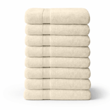 8 - Piece Large Bath Towels - Cotton Towel Set, 550 GSM, Soft & Absorbent - Bath Towels - Hurbane Home