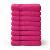 8 - Piece Large Bath Towels - Cotton Towel Set, 550 GSM, Soft & Absorbent - Bath Towels - Hurbane Home