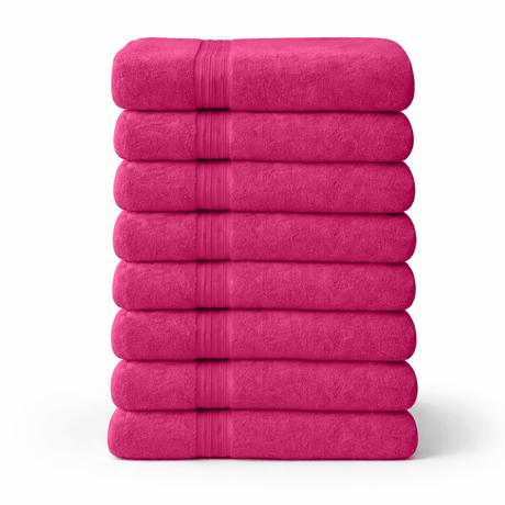 8 - Piece Large Bath Towels - Cotton Towel Set, 550 GSM, Soft & Absorbent - Bath Towels - Hurbane Home