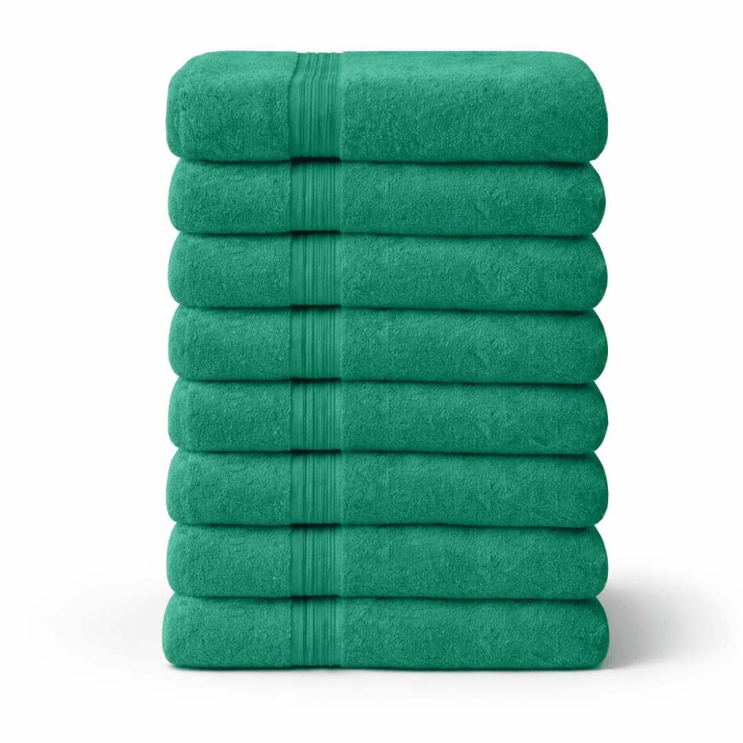 8 - Piece Large Bath Towels - Cotton Towel Set, 550 GSM, Soft & Absorbent - Bath Towels - Hurbane Home