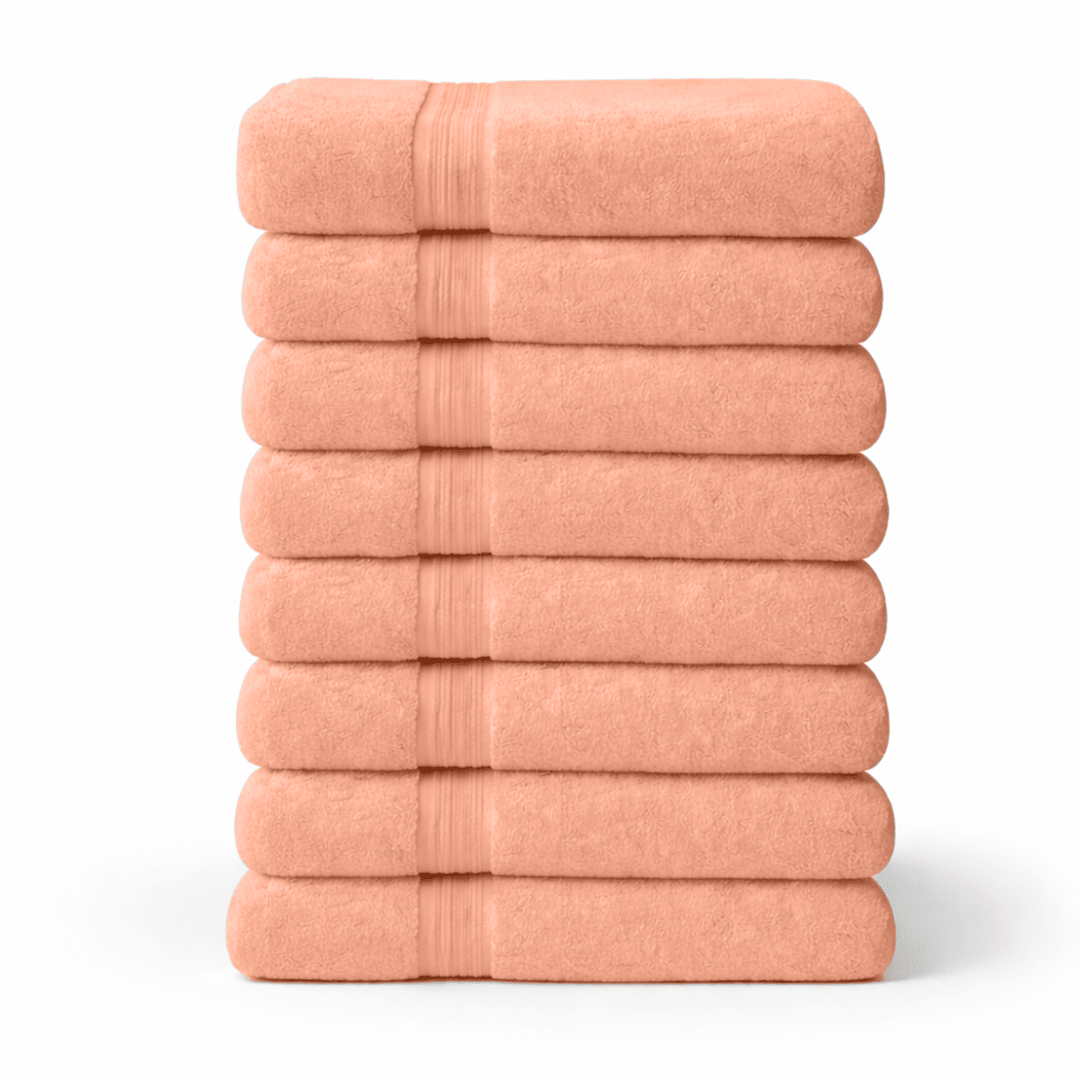 8 - Piece Large Bath Towels - Cotton Towel Set, 550 GSM, Soft & Absorbent - Bath Towels - Hurbane Home