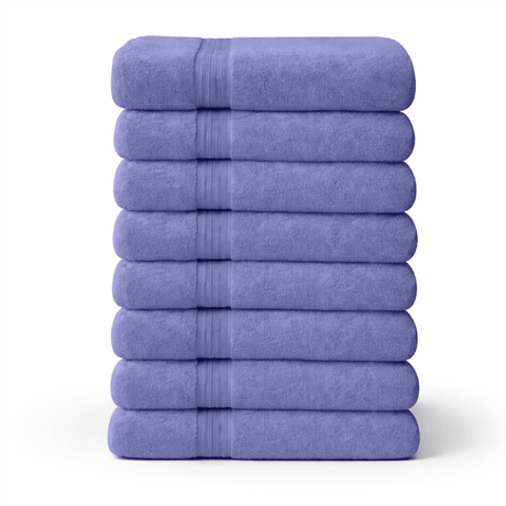 8 - Piece Large Bath Towels - Cotton Towel Set, 550 GSM, Soft & Absorbent - Bath Towels - Hurbane Home