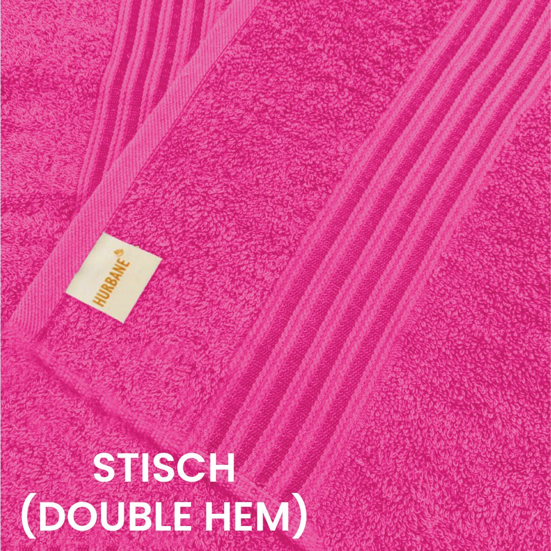 8 - Piece Large Bath Towels - Cotton Towel Set, 550 GSM, Soft & Absorbent - Bath Towels - Hurbane Home