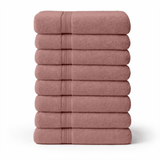 8 - Piece Large Bath Towels - Cotton Towel Set, 550 GSM, Soft & Absorbent - Bath Towels - Hurbane Home