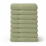 8 - Piece Large Bath Towels - Cotton Towel Set, 550 GSM, Soft & Absorbent - Bath Towels - Hurbane Home