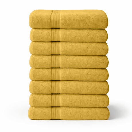 8 - Piece Large Bath Towels - Cotton Towel Set, 550 GSM, Soft & Absorbent - Bath Towels - Hurbane Home