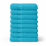 8 - Piece Large Bath Towels - Cotton Towel Set, 550 GSM, Soft & Absorbent - Bath Towels - Hurbane Home