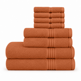 8 - Piece Luxury Cotton Towel Set – Soft, Quick - Dry & Absorbent - 8 piece Towels - Hurbane Home