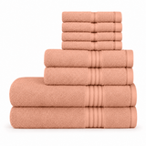 8 - Piece Luxury Cotton Towel Set – Soft, Quick - Dry & Absorbent - 8 piece Towels - Hurbane Home