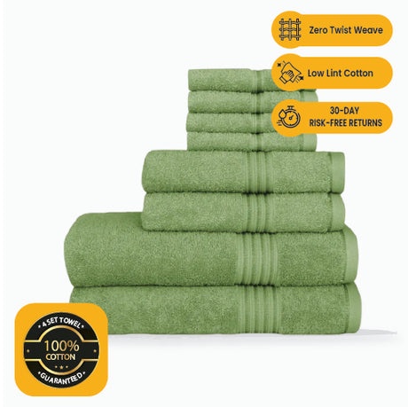 Premium Bath Towel Sets – Large, Absorbent, Beautiful Colors & Ultra Fluffy | Set of 4 and 8-Pieces