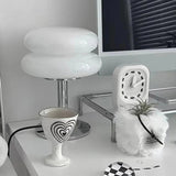Elenorra Spinetta Retro Table Lamp Double Glass 11in H 7.1in