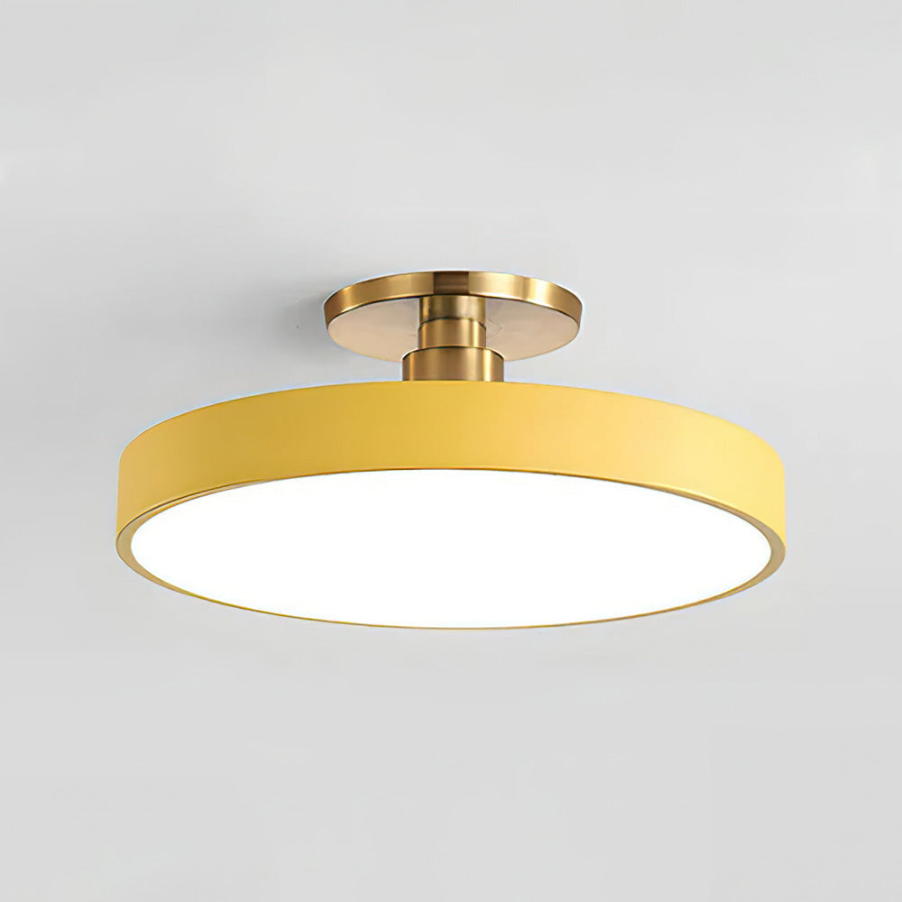 Lampsmodern-UK Circular LED Semi-Flush Ceiling Light 12in Acrylic