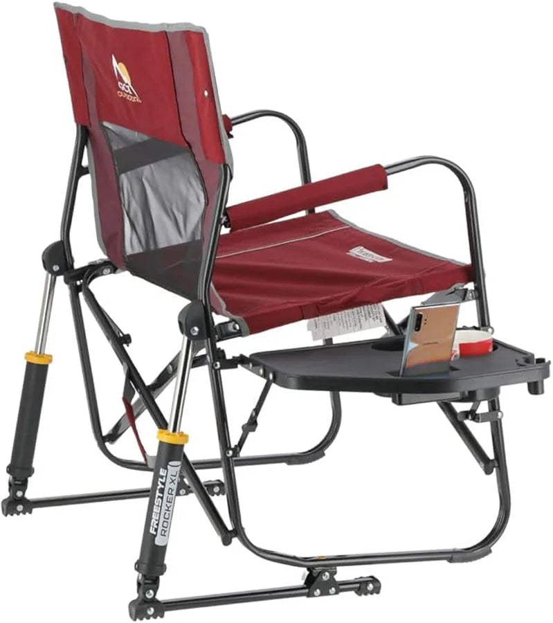 GCI Outdoor Freestyle Rocker XL Camping Chair with Side Table