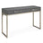 Kain Ivory Faux Shagreen Console Table with Metal Base and Drawers