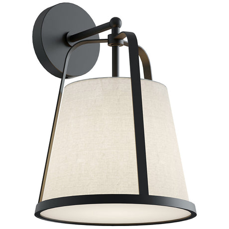 Lizzette Med Base Wall Sconce Black Steel Frame Acrylic Shade
