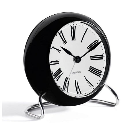 Arne Jacobsen Roman Table Alarm Clock with Quartz Snooze Light