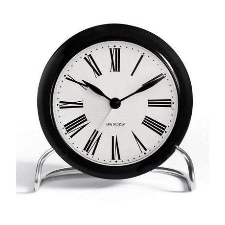 Arne Jacobsen Roman Table Alarm Clock with Quartz Snooze Light