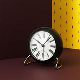 Arne Jacobsen Roman Table Alarm Clock with Quartz Snooze Light
