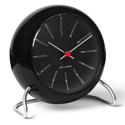 Arne Jacobsen Bankers Table Clock Mid-Century Modern Alarm Clock