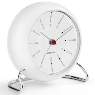 Arne Jacobsen Bankers Table Clock Mid-Century Modern Alarm Clock
