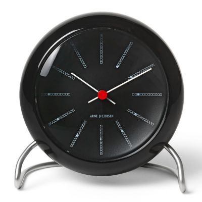 Arne Jacobsen Bankers Table Clock Mid-Century Modern Alarm Clock