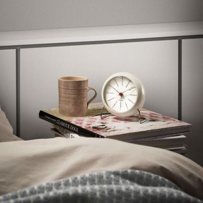 Arne Jacobsen Bankers Table Clock Mid-Century Modern Alarm Clock