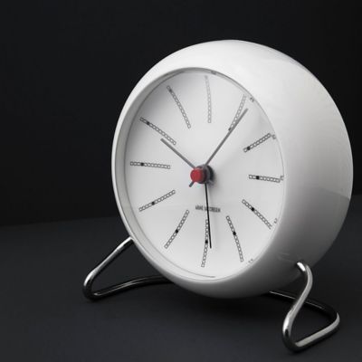 Arne Jacobsen Bankers Table Clock Mid-Century Modern Alarm Clock